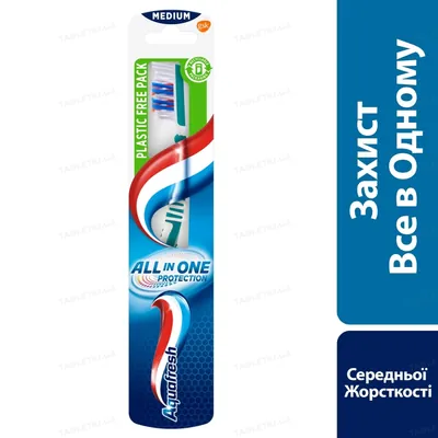 Зубна щітка Aquafresh all in one середня, 1 штука