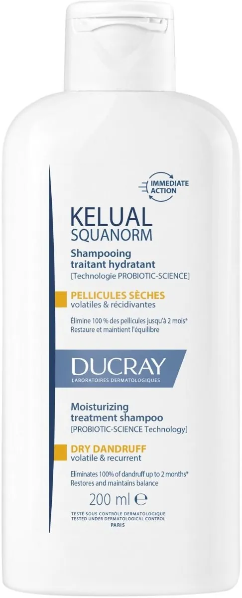 Шампунь Ducray Kelual Squanorm проти сухої лупи, 200 мл