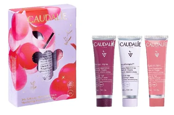 Набір Caudalie (Крем для рук/нігтів The des Vignes 30 мл + Крем Vinotherapist для рук/нігтів 30 мл + Крем для рук/нігтів/тіла Rose de Vignes 30 мл)