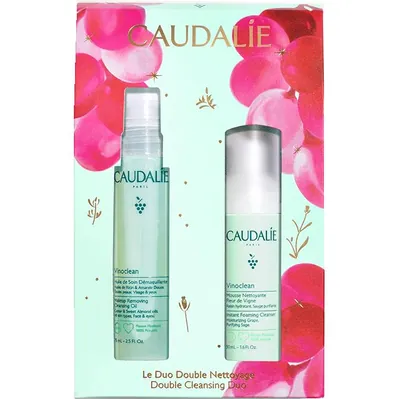 Набір Caudalie Vinoclean Duo (Олія Vinoclean для зняття макіяжу з обличчя/очей 75 мл + Мус для очищення обличчя Fleur de Vigne 50 мл)