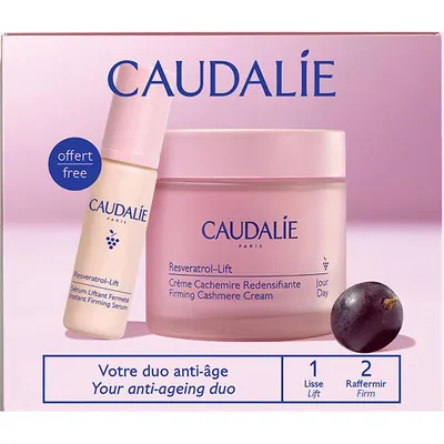 Набір Caudalie Resveratrol-Lift Cashmere (Крем Resveratrol-Lift кашемір 50 мл Сироватка Resveratrol-Lift 10 мл)