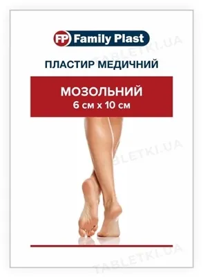 Пластир медичний FP Family Plast Мозольний 6 см х 10 см, 1 штука