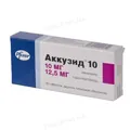 Аккузид 10 таблетки, в/плів. обол. по 10 мг/12.5 мг №30 (10х3)