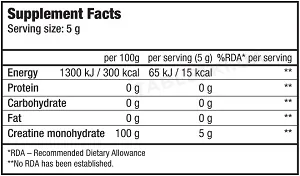 Креатин Biotech 100% Creatine Monohydrate без смаку, банка 300 г
