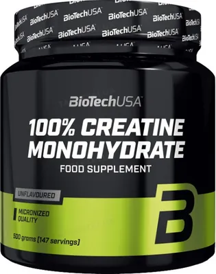 Креатин Biotech 100% Creatine Monohydrate без смаку, банка 500 г