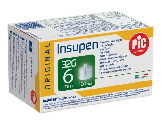Игла для шприц-ручки Insupen G32 (0,23 х 6мм), 100 штук