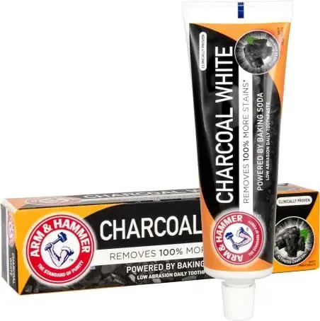 Зубна паста Arm & Hammer Charcoal White відбілююча з активованим вугіллям, 75 мл