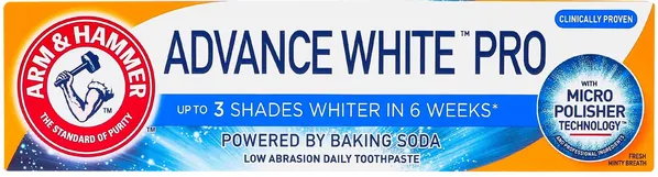 Зубна паста Arm & Hammer Advance White Pro відбілююча з харчовою содою, 75 мл