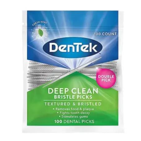 Флос-зубочистка DenTek Deep Clean со щетинками, 100 штук