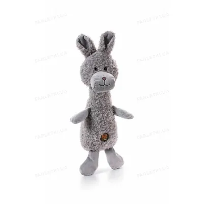 Іграшка для собак Petstages Scruffles Bunny pt69591 Зайчик маленька, сіра
