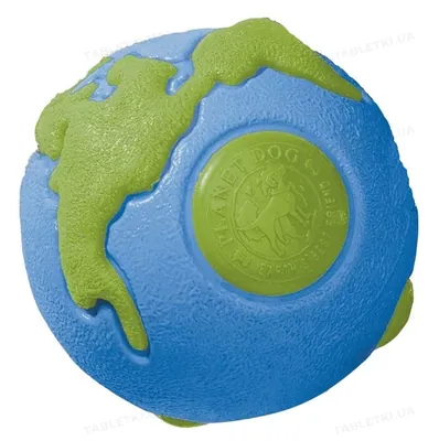 Іграшка для собак Planet Dog Orbee Ball pd68668 м'яч середній, сіро-зелена