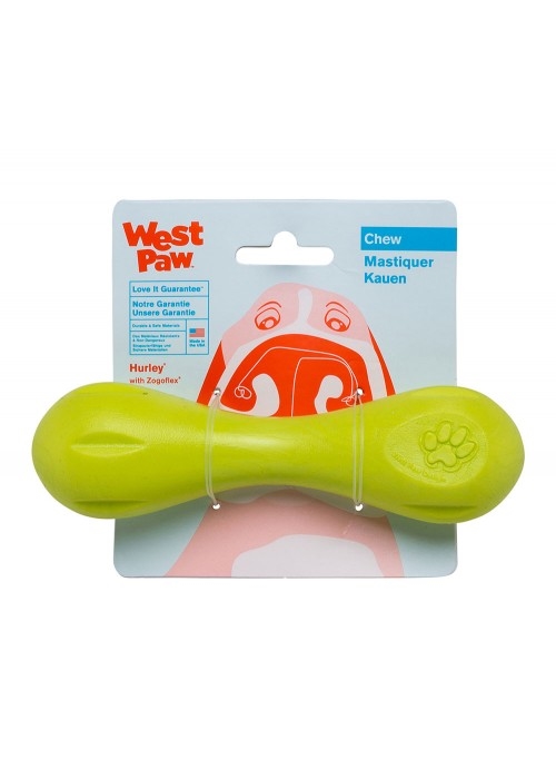 Игрушка для собак West Paw Hurley Small Green кость, малая 15 см, зеленая
