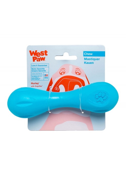 Игрушка для собак West Paw Hurley XSmall Aqua кость, XS 11 см, голубая