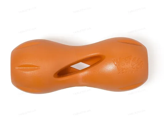Іграшка для собак West Paw Qwizl Large Tangerine для ласощів, велика 17 см, помаранчева