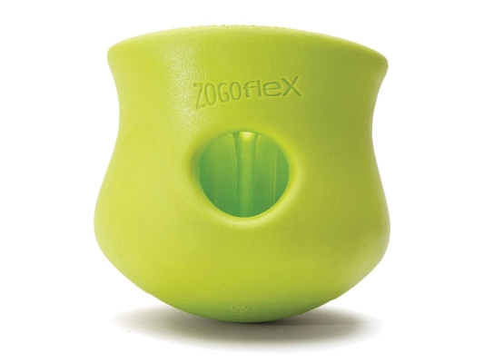 Игрушка для собак West Paw Toppl Small Green для лакомств, малая 8 см, зеленая