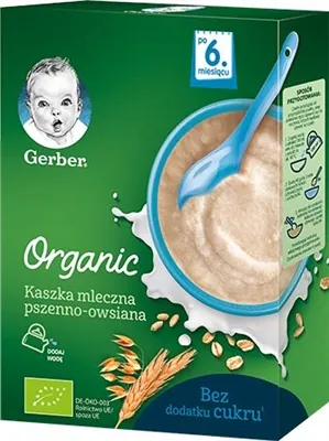 Каша молочна Gerber Organic пшенично-вівсяна для дітей з 6 місяців, 240 г