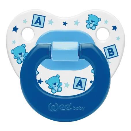 Пустышка силиконовая Wee Baby 835 №3 ортодонтична с рисунком 18+ месяцев, 1 шт