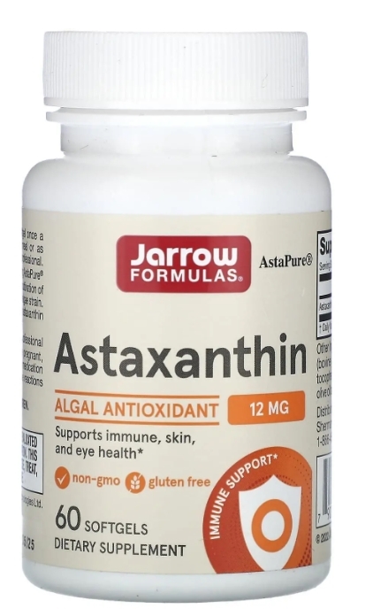 Астаксантин Jarrow Formulas Astaxanthin 12 мг, 60 капсул