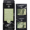 Маска для лица Apivita Express Beauty Глубокое очищение с зеленой глиной, 2 штуки по 8 мл