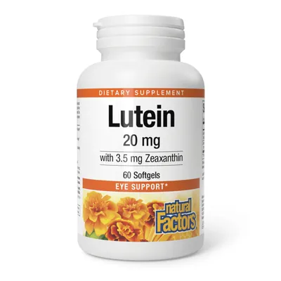 Лютеїн Natural Factors Lutein 20 мг, 60 гелевих капсул