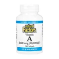 Вітамін А Natural Factors Vitamin A 3000 мкг 10000 МО, 180 гелевих капсул
