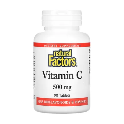 Вітамін С Natural Factors Vitamin C 500 мг, 90 таблеток