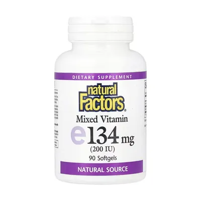 Вітамін Е Natural Factors Mixed Vitamin E 134 мг (200 МО), 90 гелевих капсул