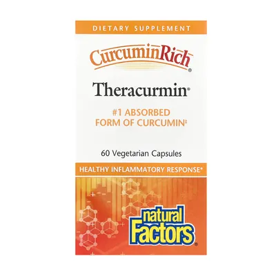 Куркумін Natural Factors Curcumin Rich Theracurmin вег. капсули №60