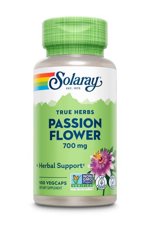 Пассифлора Solaray Passion Flower 350, 100 веганских капсул