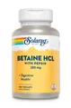 Бетаїн HCL та пепсин Solaray HCL with Pepsin капсули по 250 мг №180