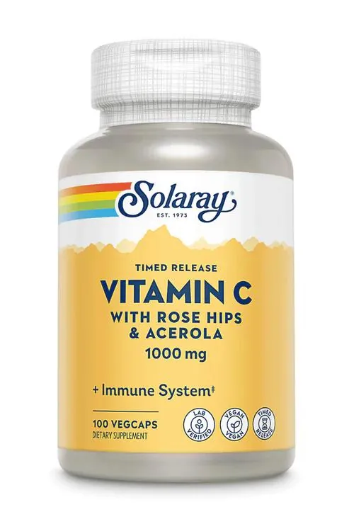 Вітамін С Solaray Timed Release Vitamin C 1000, 100 веганських капсул