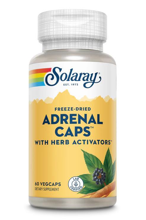 Дієтична добавка Solaray Adrenal, 60 веганських капсул