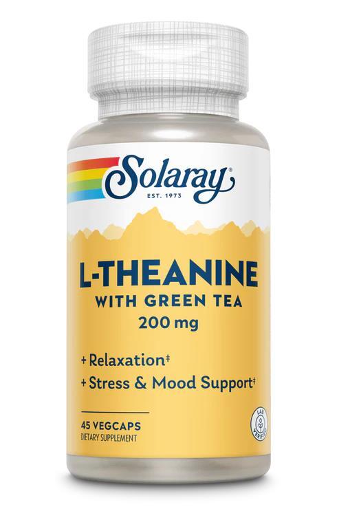 L-теанин Solaray L-Theanine, 45 веганских капсул