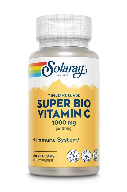 Вітамін С Solaray Super Bio Vitamin C, 60 веганських капсул