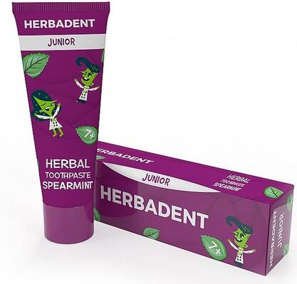 Зубная паста Herbadent Junior Spearmint, от 7 лет, 75 г