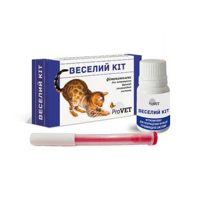 Фитокомплекс для улучшения функции мочевыводящей системы ProVET Веселый Кот для кошек, 20 мл