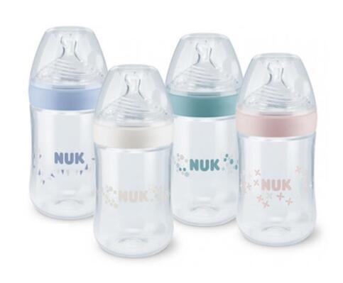 Бутылочка Nuk Nature Sense пластиковая + силиконовая соска размер 2, 260 мл