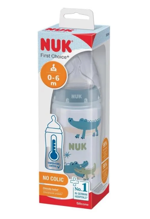 Пляшечка Nuk First Choice Plus 10741926/7 пластикова з силіконовою соскою розмір 1, 300 мл