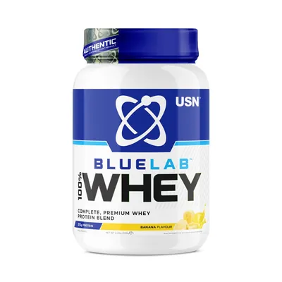 Протеїн сироватковий змішаний USN Blue Lab 100% Whey банан, 908 г