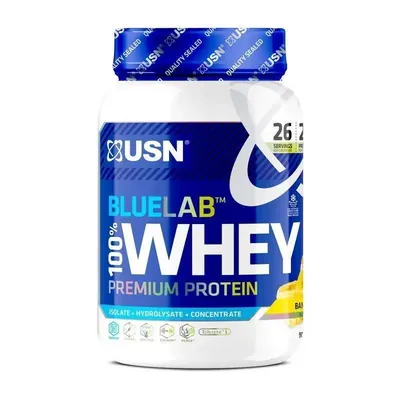 Протеїн сироватковий змішаний USN Blue Lab 100% Whey банан, 908 г