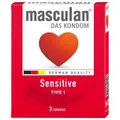 Презервативи Masculan Sensitive тип 1 ніжний, 3 штуки