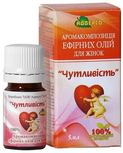 Аромакомпозиція ефірних олій Адверсо для жінок Чутливість, 5 мл