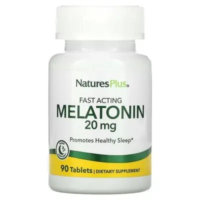 Мелатонін Швидкодіючий Nature's Plus Fast Acting Melatonin 20 мг, 90 таблеток