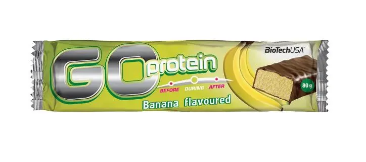 Батончик протеїновий Biotech Go Protein Bar банан, 80 г