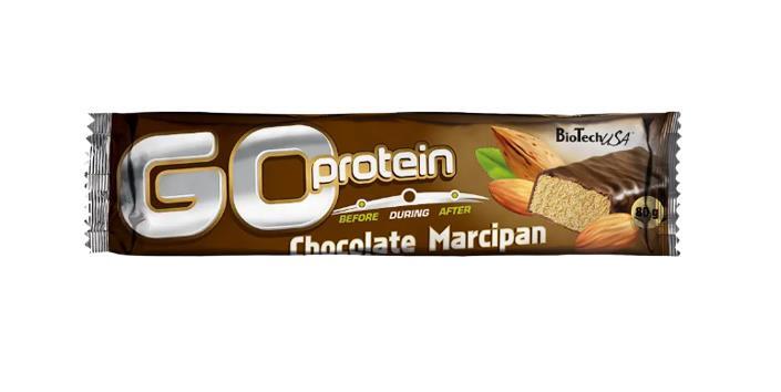 Батончик протеиновый Biotech Go Protein Bar chocolate marzipan, 80 г