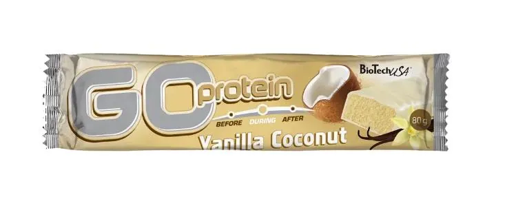Батончик протеїновий Biotech Go Protein Bar ваніль-кокос, 80 г