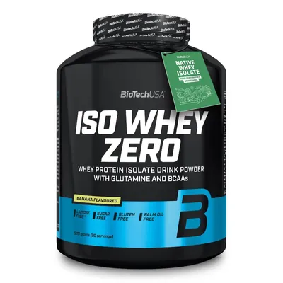 Протеїн сироватковий ізолят Biotech Iso Whey Zero банан, 1,816 кг