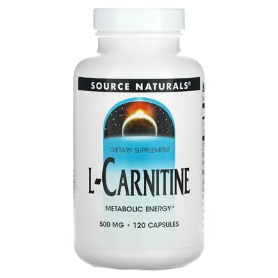 L-карнітин Source Naturals L-Carnitine 500 мг, 120 капсул