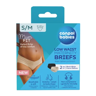 Трусики для вагiтних Canpol Babies Mum fit під живіт, розмір S/M, 2 шт