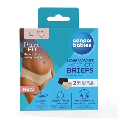 Трусики для вагiтних Canpol Babies Mum fit під живіт, розмір L, 2 шт